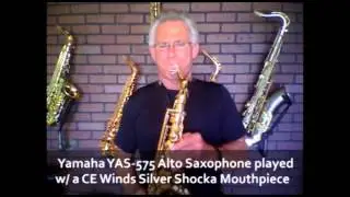 SAXMALL.COM Yamaha YAS-575 Allegro Alto Saxophone Sax played  w/ CE Winds Silver Shocka Mouthpiece