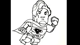 How to Draw Lego Superman
