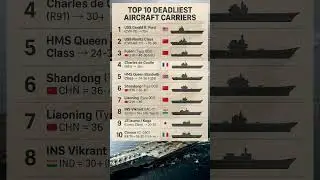 Top 10 Deadliest Aircraft Carriers | World&rsquo;s Most Powerful Warships Ranked #aircraftcarriers