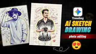 Ai Sketch Drawing Photo Editing | Google Gemini Trending Photo Editing Prompts 