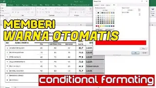 Cara Memberi Warna Otomatis di Ms. Excel Berdasarkan Kriteria Tertentu