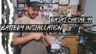 Bajaj Chetak mai Battery fitting | chetak 99 mai battery kese lagae #bajaj #chetak