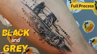 Geometric Lion Tattoo | black and gray lion tattoo designs