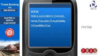 Flash video showing rail ticket booking process through SMS