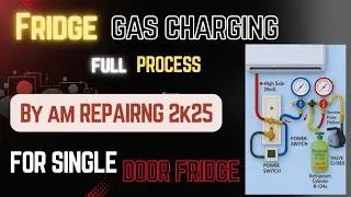 &hearts;️Single door Fridge main Gas kese charge kare ✅!✅how to Gas charge in Single door refrigerator &hearts;️