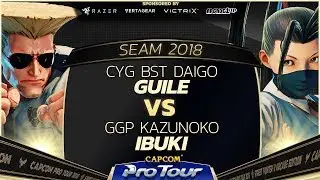 CYG BST Daigo (Guile) vs GGP Kazunoko (Ibuki) - SEA Major 2018 Day 1 Pools - CPT 2018