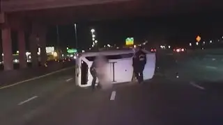 Harris County Pct. 8 deputy constable rescues woman from burning vehicle in southeast Houston