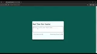 How To Create Real-Time Character Counting Using Html, CSS & JS  |Create Character Count Website  JS