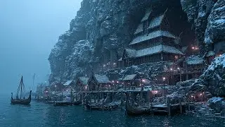 Winter&rsquo;s Quiet Embrace in Medieval Villages | Gentle Celtic Music for Sleep