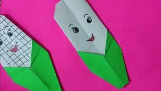 corn 🌽 origami paper craft//trandingviral #video/dhruvi craft//easy kids craft