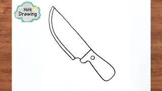 How To Draw a Knife | Kitchen Utensils Drawing Step by Step