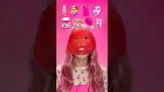 ASMR Mukbang 💖 Barbie Girl Eating Pink Food #shorts #food #asmr #mukbang #challenge #funny