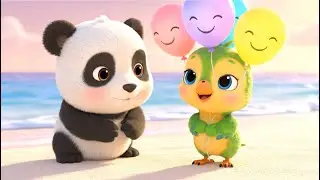 🐼🎈 Panda Shares Balloons with Parrot | Kids Animation Teaching Kindness & Sharing |  Joyful Kids TV