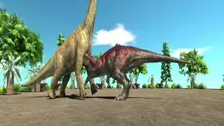 Brachiosaurus vs Every animals fight in Animal Revolt Battle Simulator 