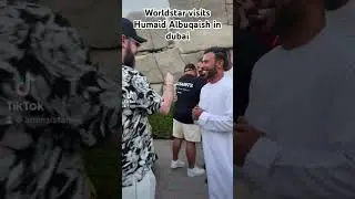 Worldstar in dubai private zoo with Humaid Albuqaish