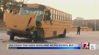 2nd crash this week involving Wake County Schools bus