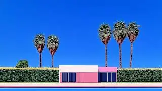 Retro Palm Springs Pool &ndash; Liminal TV Art Screensaver Wallpaper (2 Hours, No Music)