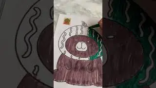 Coloring a cute character with fun and bright colors🧸🎨 #colors #bear