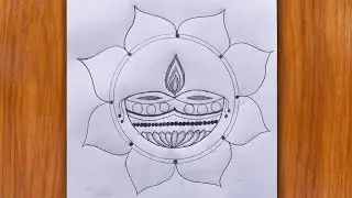 🪔 Diwali special drawing | Beautiful Diya step By step | Diwali Pencil Drawing | Tutorial 