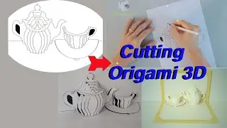 Cutting kettle model - Origami 3D | Art with paper