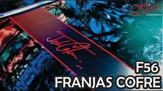 instalacion de franjas en cofre para mini cooper f56 freke graphics