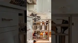 Unique hidden cabinet storage in this modern farmhouse kitchen remodel. #shorts #remodel #storage
