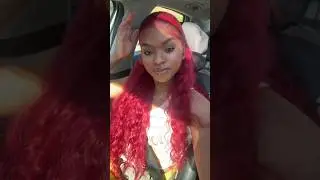 ALWAYS FYE With ZSF Hair Red Burgundy Lace Front Wig 💘 #hiphop #hairstyle #viral #redhair #lacewigs