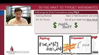 Typesetting Mathematics III: Introducing LaTeX / Overleaf