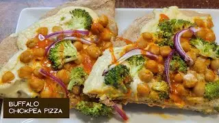 How to Make Vegan Buffalo Chickpea Pizza #consciouslyka #veganpizza