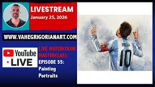 🔴 LIVE EP  54: Painting portraits. Messi