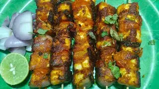 Paneer tikka😋 instant snacks recipe😋 👉 just 10 minutes tandoori paneer tikka on tawa