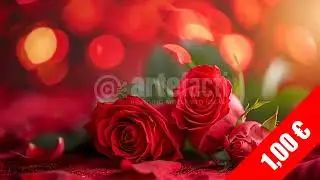 Red Roses & Amber Bokeh &ndash; Classic Romantic HD Stock Footage