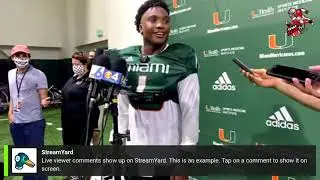 Miami Hurricanes Post practice interviews Deriq King Bubba Bolden Manny Diaz and Mike Harley