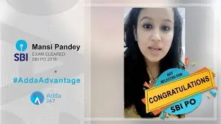 Achievers Adda | Success Story Of MANSI PANDEY | Selected SBI PO 2018 | Congratulations