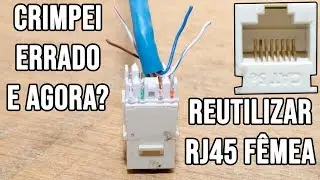 Como reutilizar RJ45 femea / Keystone crimpado errado