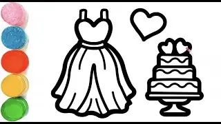 How To Draw a Beautiful Dress Drawing | Princess Dress Drawing for Kids | Easy Dress Drawing