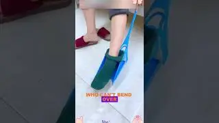 Sock Aid Helper Review &ndash; The Easiest Way to Put On Socks Without Bending l Sock Aid Helper Demo