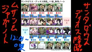 [パズドラ] サンタゼウス・ディオス降臨_♾級_鬼の始祖・鬼舞辻無惨パ_2人マルチ周回編成[パズル&ドラゴンズ]