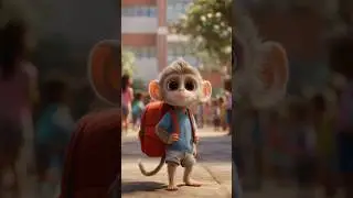 Adventures of the Little Monkey: First Day of School! 🐵🎒