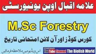 Online Examination of MSc. Forestry Semester Autumn 2020 | AIOU | @The Biolish World