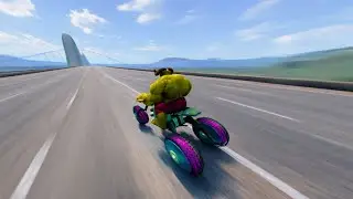 Instant 1000 MPH Blast: Which BeamNG Car Survives the Farthest?! And there's a rotator behind it