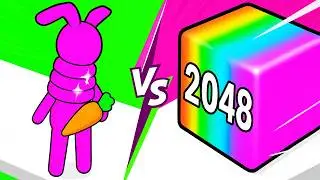 LONG NECK RUN vs JELLY RUN 2048 – Battle of Two Games! [Double Gameplay]