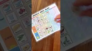Kids Meal Planner, Visual Weekly Meal Calendar, Kids menu template, Kids Visual Schedule