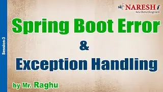 Spring Boot Error & Exception Handling Session- 3 | by Mr. Raghu