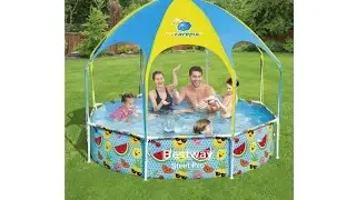 H2OGO! Splash-in-Shade Play Round Pool Bestway- ,Fruit-Multi-UNBOXING
