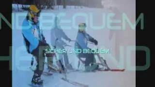 Trotz einer inkompletten Querschnittsl&auml;hmung den Wintersport Skibob erleben. Snowbike-Skibike Schule