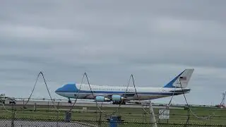 Airforce One taxing at Tulsa Airport June 1, 2021