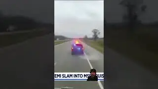 Truck vs cop car, cones needed on the road after stopping #truck #police #educational #education