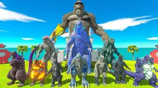 Team Colossal Titan vs Team Kong - Animal Revolt Battle Simulator
