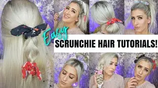 7 EASY BOW SCRUNCHIE HAIRSTYLES!